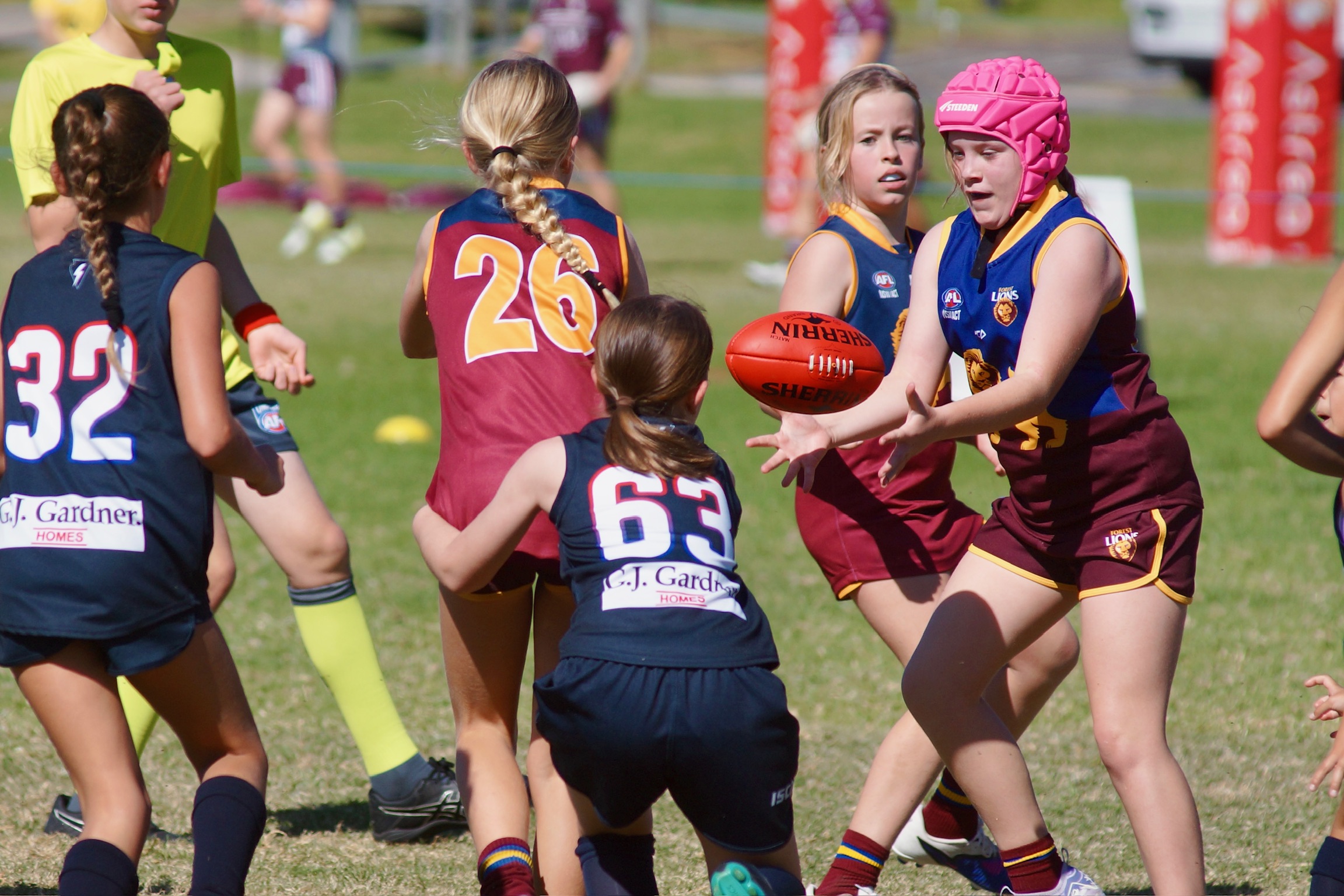 Girls AFL handball